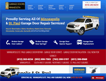 Tablet Screenshot of garagedoorsminnesota.com